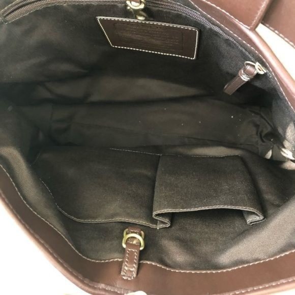 Coach North South Signature C Stripe Canvas Tote - Picture 7 of 9